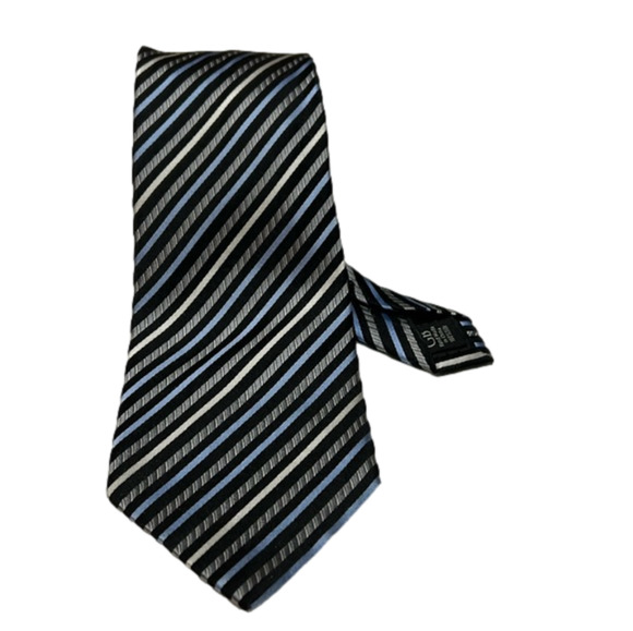 Men's  Geoffrey Beene Navy Blue Horizontal Tie - Picture 1 of 7